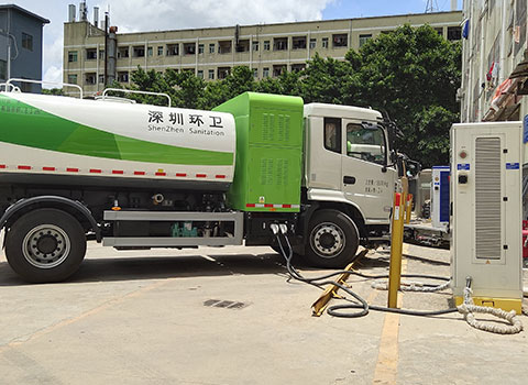 環(huán)衛(wèi)車(chē)直流充電樁建站案例